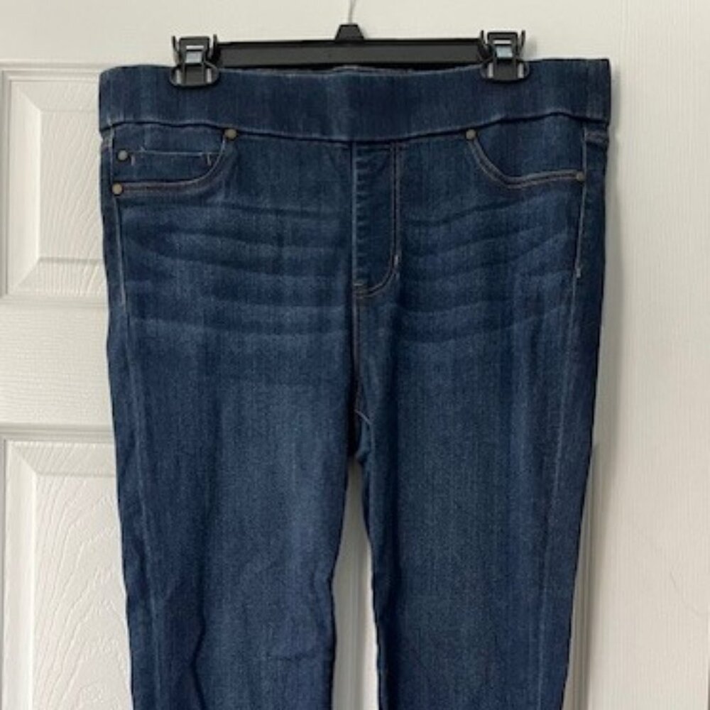 Liverpool The Skinny Pull On Jeans; Size 12p/31; Dark Blue